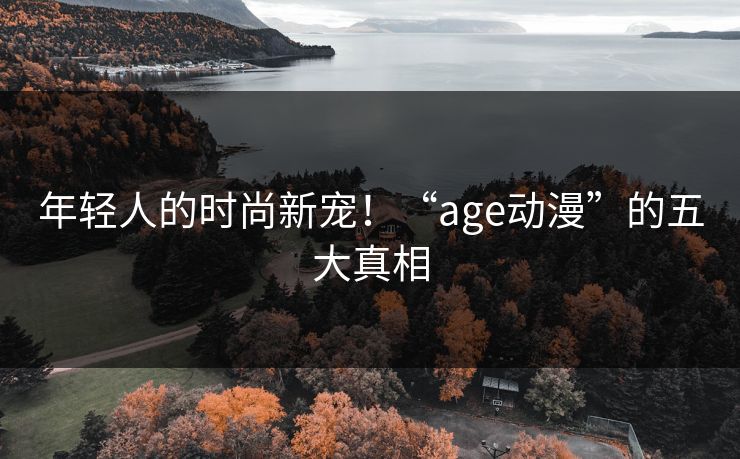 年轻人的时尚新宠!“age动漫”的五大真相 年轻人的时尚新宠!“age动漫”的五大真相