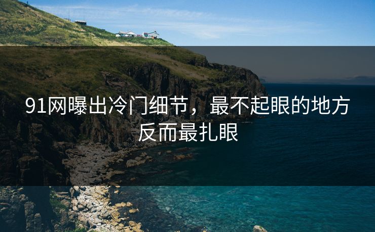 91网曝出冷门细节，最不起眼的地方反而最扎眼